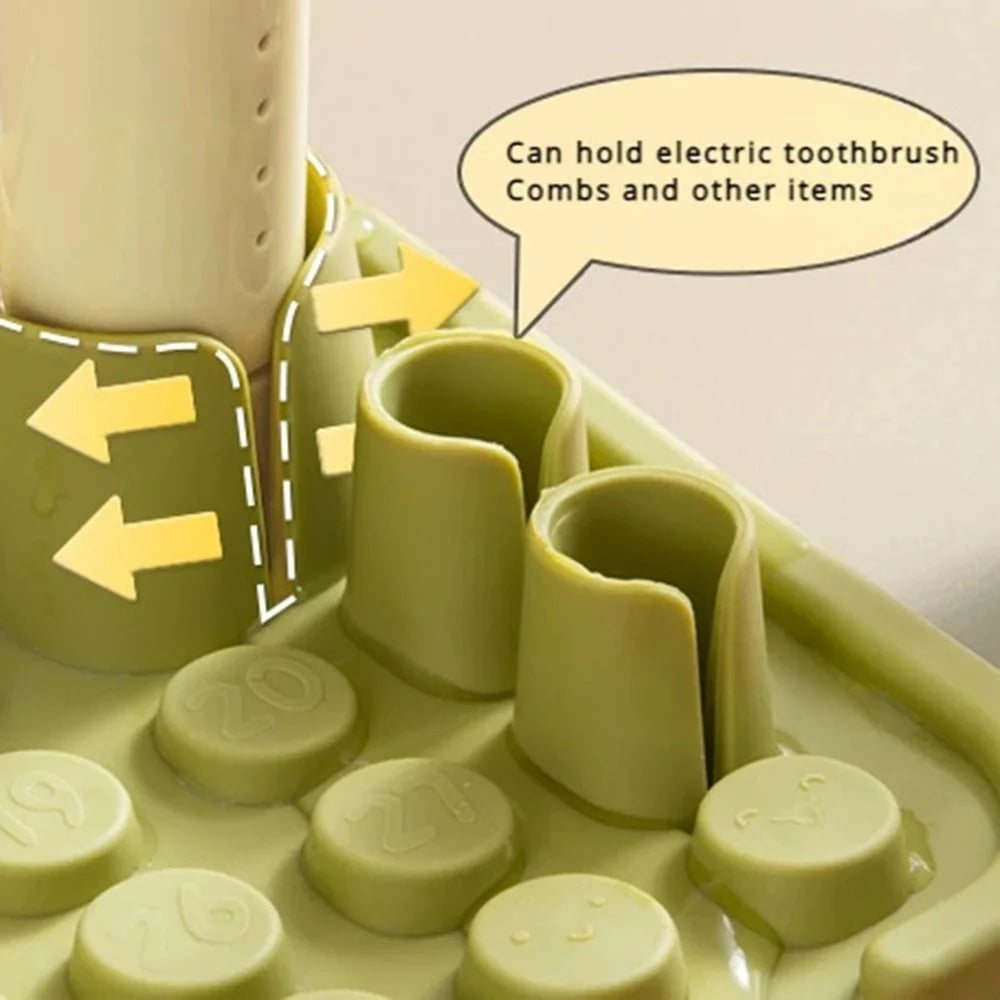 Keyboard Design TPR Sink Mat Draining Pad Countertop Anti Slip Splash Guard for Bathroom Kitchen - Green - 6