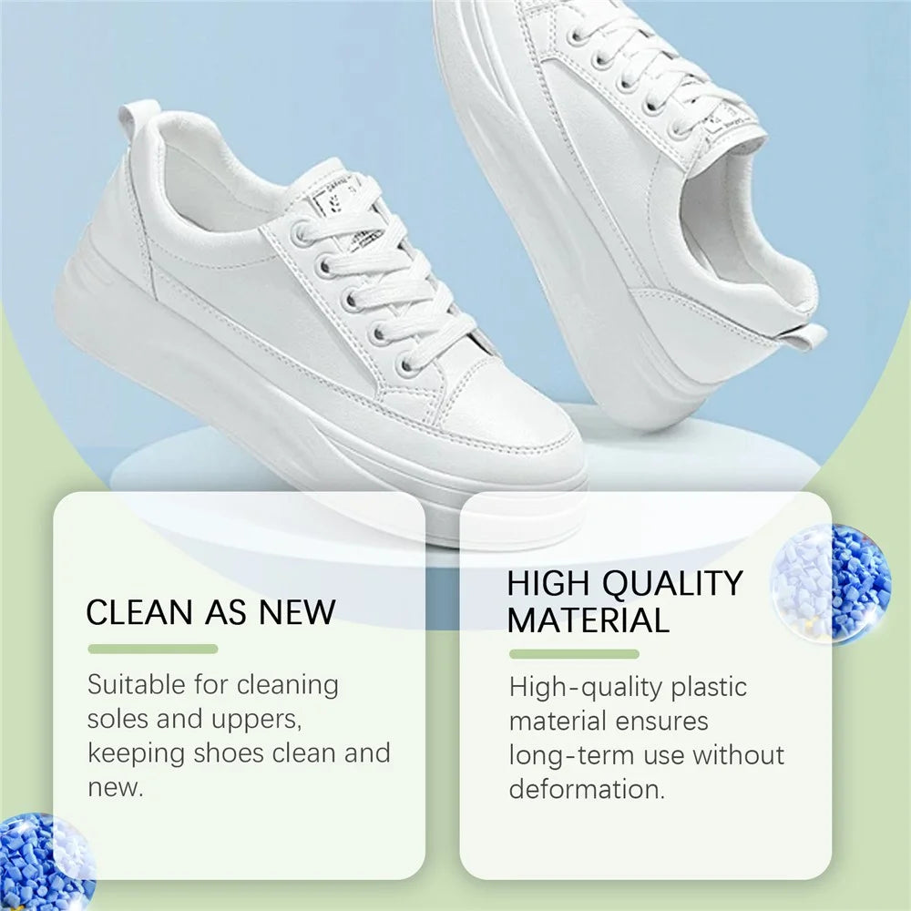 JUE-FISH JU-C09-0109-01 2Pcs Multi Purpose Cleaning Brush for Shoes Sink Wall Stains Removal Bristles - 3