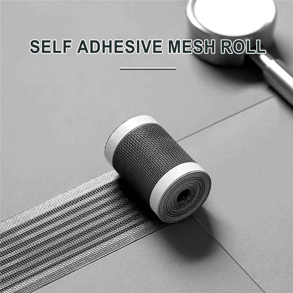 JUE-FISH JUC08-A003-1-BU1 500cm Anti Clog Self Adhesive Mesh Roll for Drain Filter Screen Repair Sink Strainer - 7
