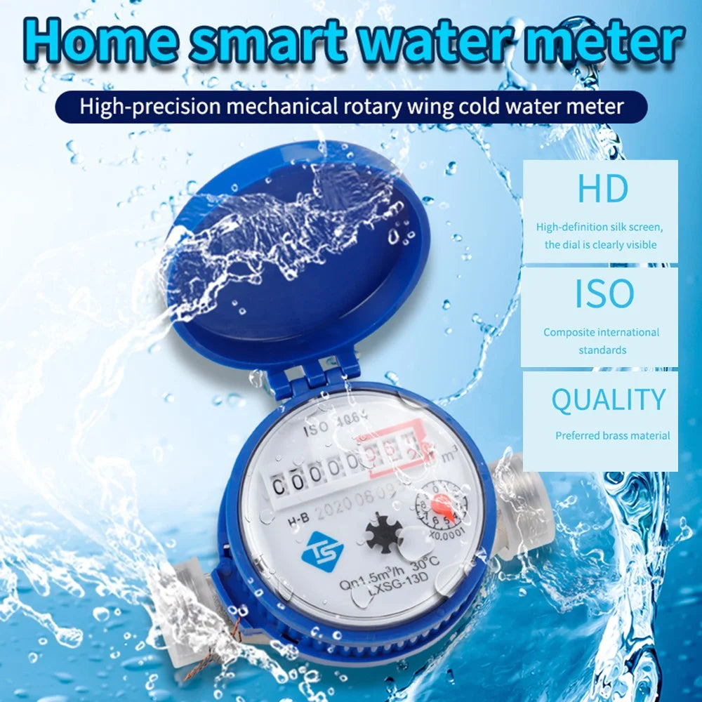 Household Water Meter Mechanical Rotary Wing High Precision Pointer Counter Measurement Tool - 6
