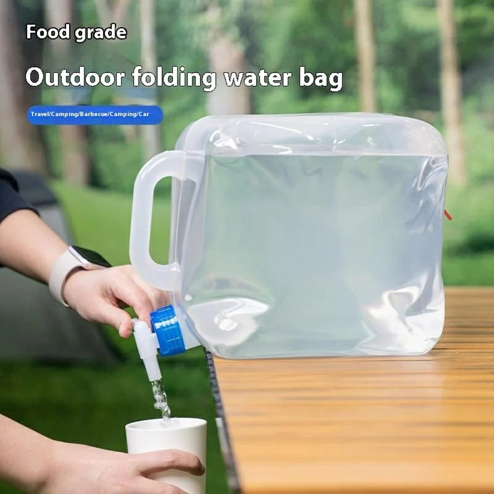 15L Collapsible Water Container with Tap Portable LDPE Water Bag for Emergency / Camping (BPA Free, with FDA) - 2
