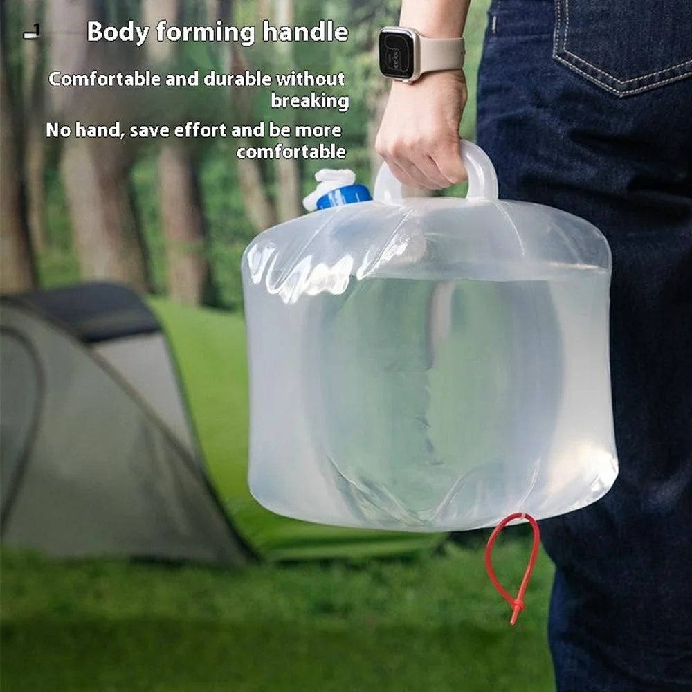 15L Collapsible Water Container with Tap Portable LDPE Water Bag for Emergency / Camping (BPA Free, with FDA) - 3