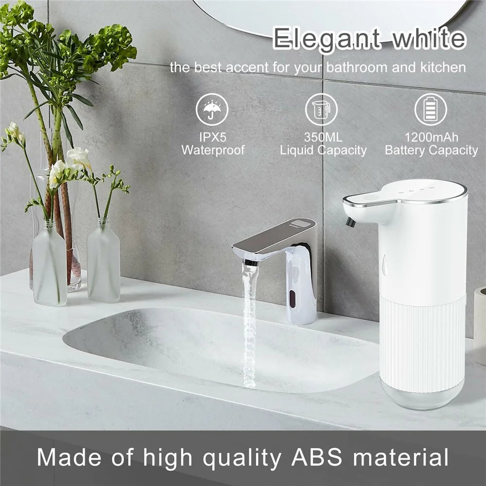 M10 Automatic Soap Dispenser Wall Mounted Touchless Sensor Electric Hand Wash Machine with Drain Cleaner - Liquid Drop Type - 2