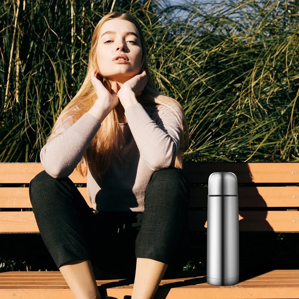 500ml Stainless Steel Vacuum Insulated Kettle Thermal Water Bottle for Travel Outdoor (BPA Free, No FDA) - 3