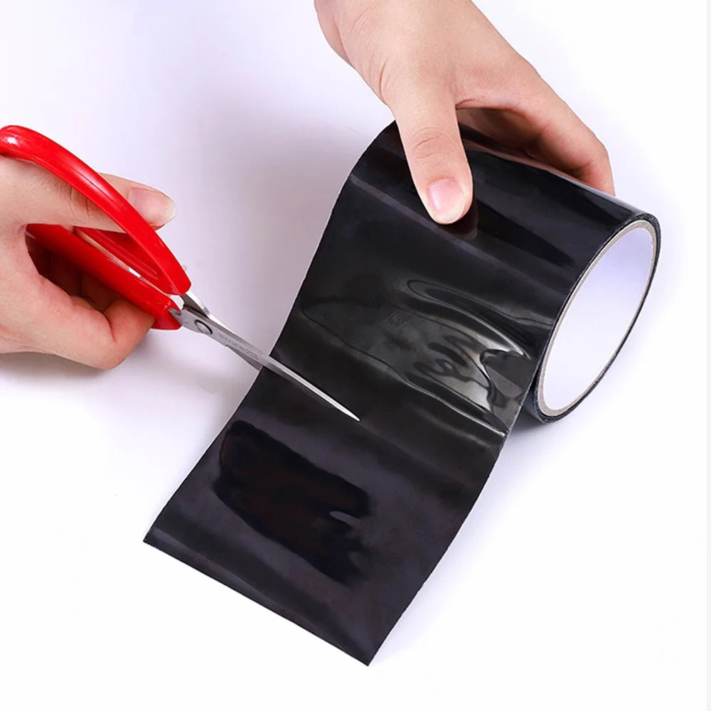 10x150cm PVC Waterproof Tape Kitchen Bathroom Pipe Leak Repair Strong Adhesive Sealant Tape - Black - 6