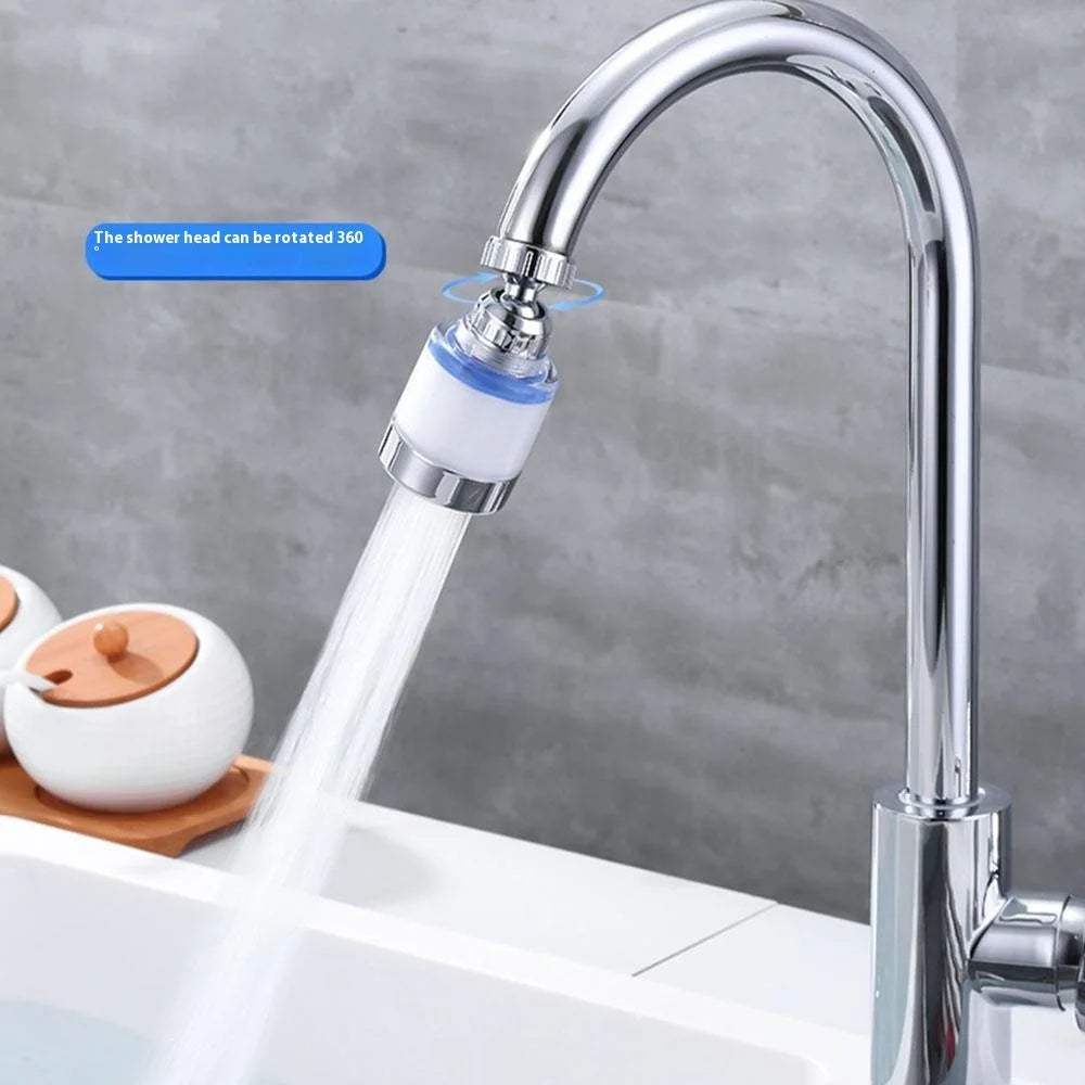 Faucet Filter Splash-Proof Aerator Universal Kitchen Tap Water Pressure Booster Rotating Spout - 3