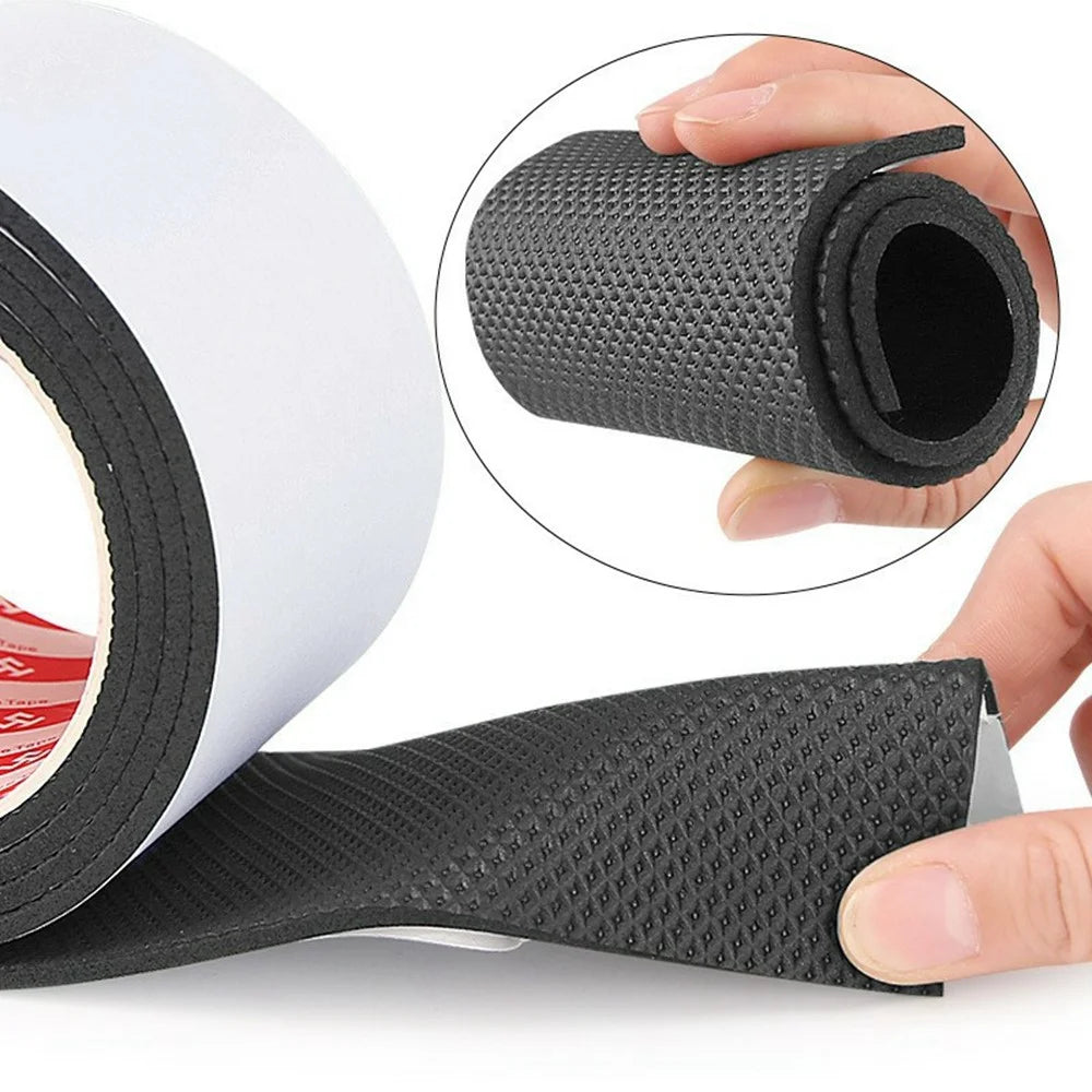 80mm Wide 1m Long Grid Texture Anti-Slip Shoe Sole Sticker Worn Shoe Bottom Self-Adhesive EVA Repair Patch - 7
