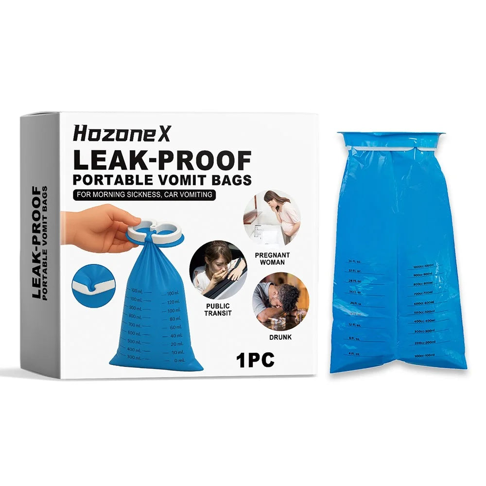 HOZONEX HZ-F01-0023-01 Leak Proof Portable Vomit Bag for Travel Motion Sickness Pregnant Women Nausea Bag - 1