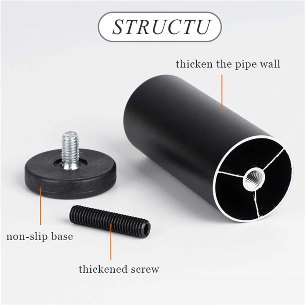 4Pcs 10cm Furniture Legs Risers Feet Support for Washing Machine / Refrigerator / Sofa / Cabinet - Black - 2
