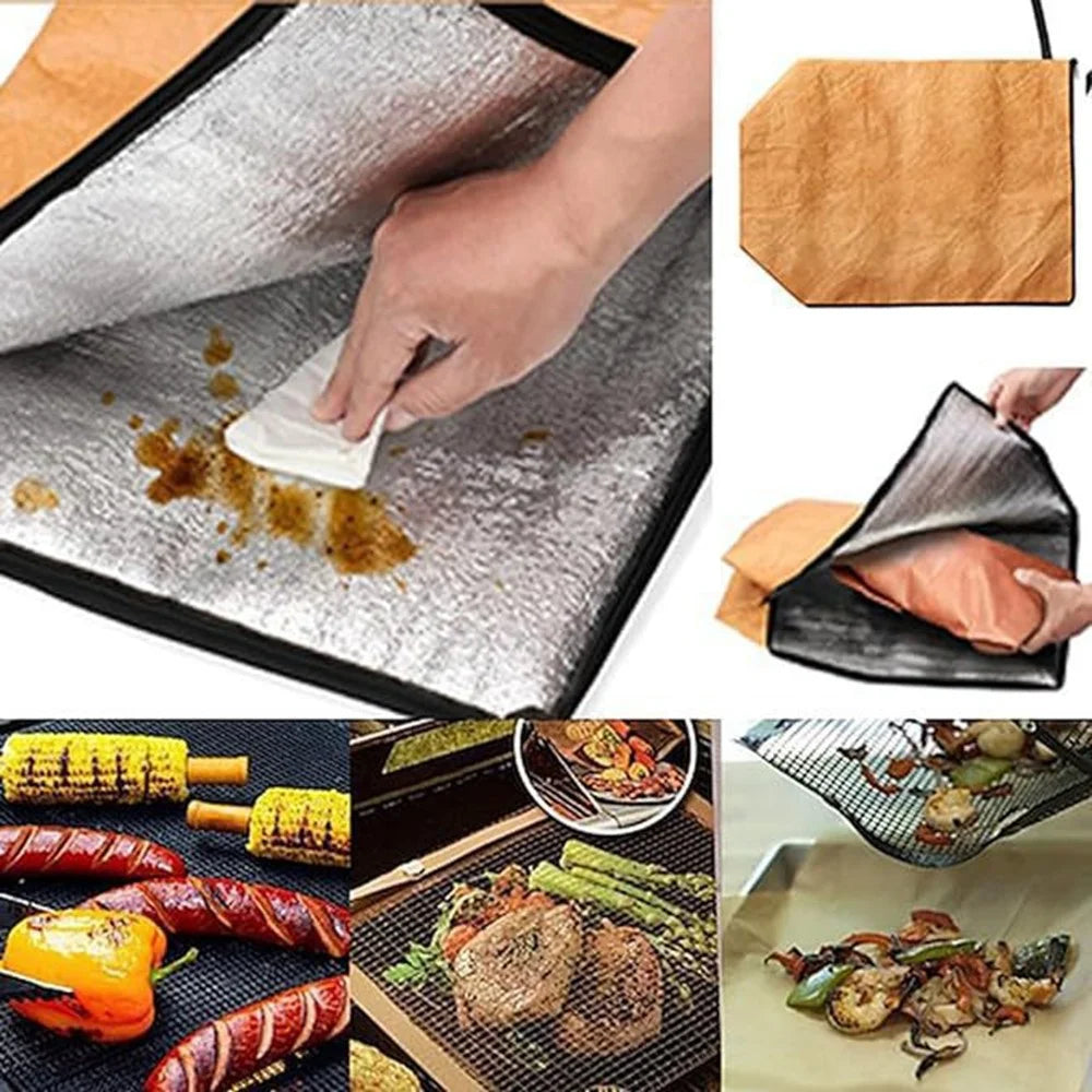 Large Capacity Kraft Paper Insulated Bag Waterproof BBQ Meat Cooler with Thick Aluminum Foil Lining (BPA Free, No FDA) - 2