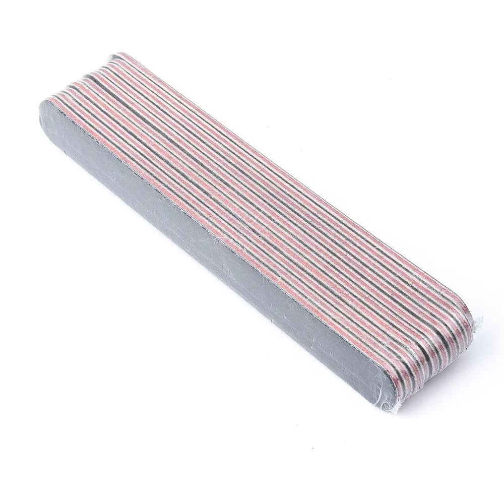 10Pcs Double Sided EVA + Red Abrasive Particles Nail File Natural Gel Nails Professional Manicure Tool - 3