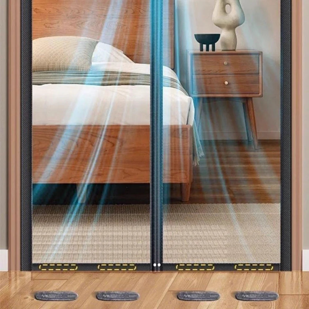 120 x 210cm Anti Mosquito Door Curtain Magnetic Automatic Closing Breathable Mesh Door Screen - Black - 4