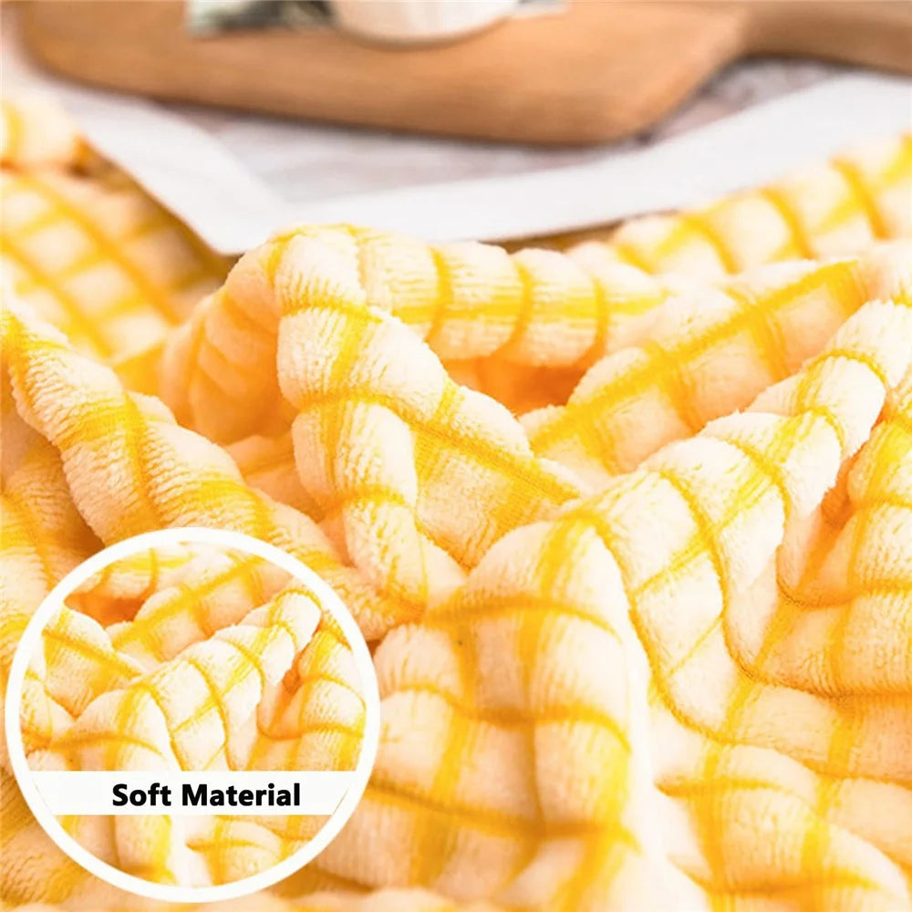 200 x 230cm Ultra Soft Milk Velvet Throw Blanket for Nap Solid Color Office Sofa Cover - Lemon Yellow - 5