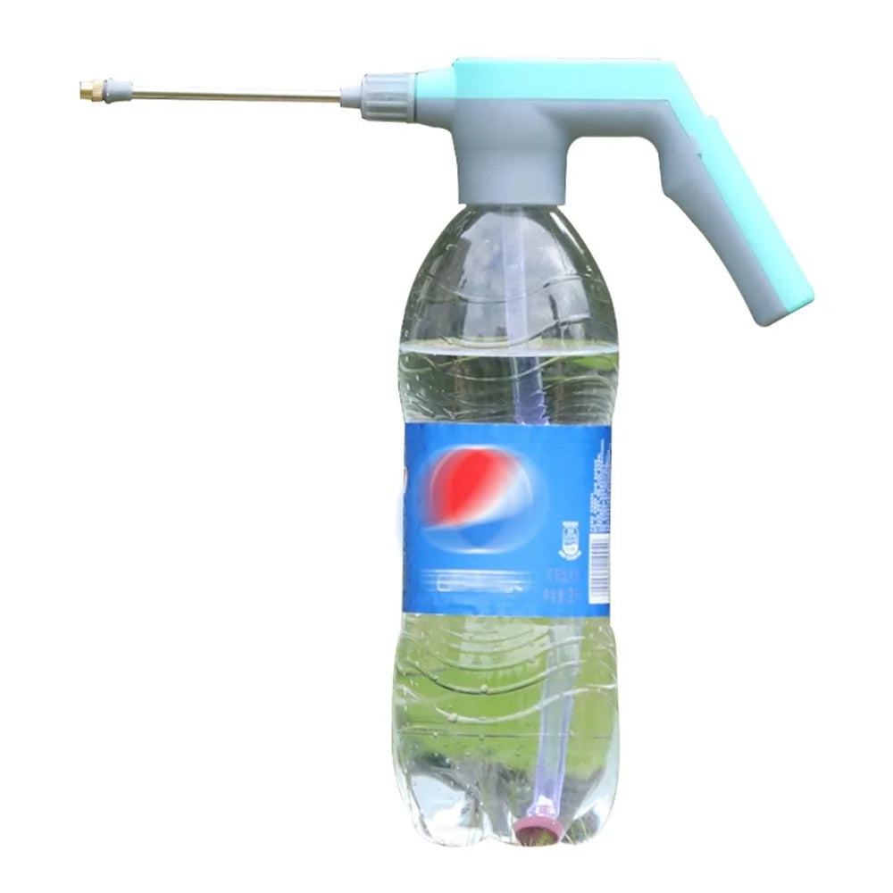 Multifunction Electric Garden Plants Sprayer High Pressure Lawn Watering Tool Nozzle Sprayer Head with 3 Meters Water Hose for Drink Bottle - Blue - 2