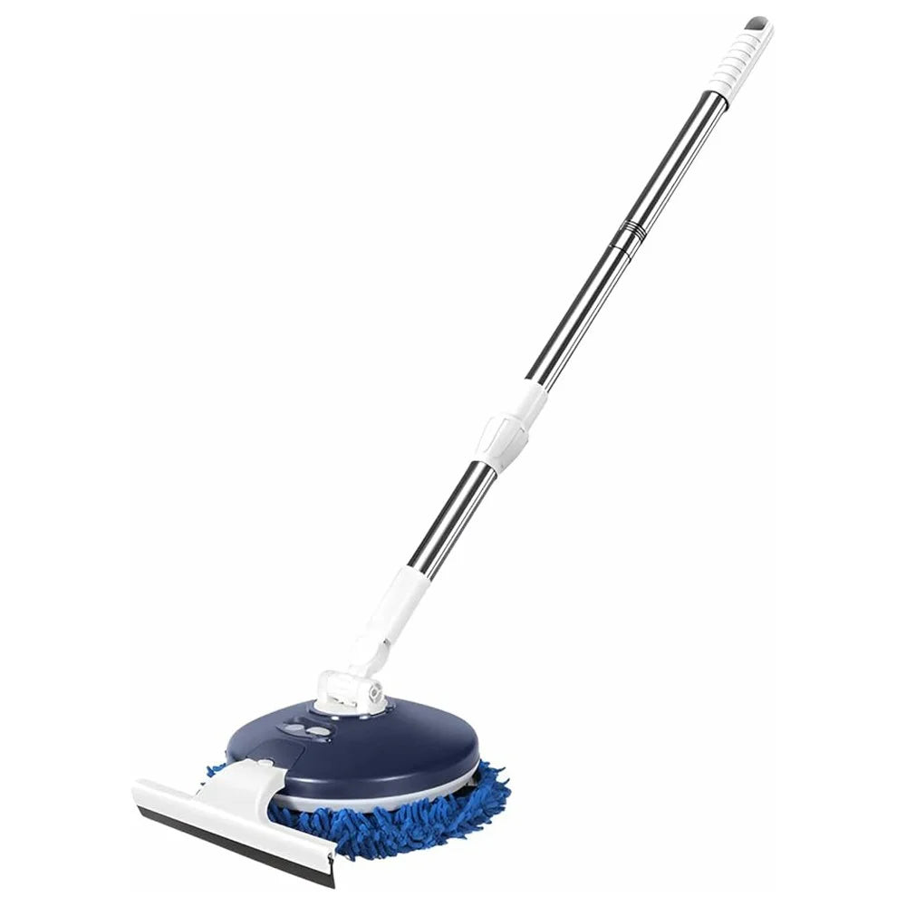 174cm Extendable Pole Cordless Electric Window Cleaner with Squeegee Wet Dry Use for Windows Doors Floors - Blue - 1