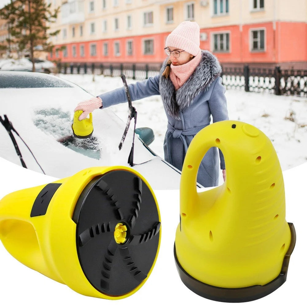 Electric Snow Scraper for Car Windshield Defroster Ice and Snow Remover Automotive Cleaning Tool - Yellow - 3