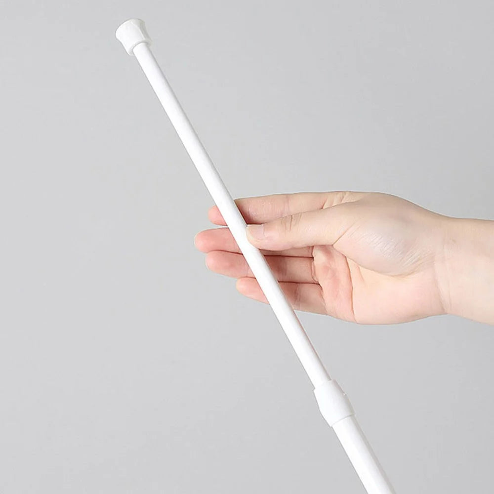 40-70CM Telescopic Tension Curtain Rod Wardrobe Clothes Hanger Rod No Drill Curtain Hanger Pole - 5