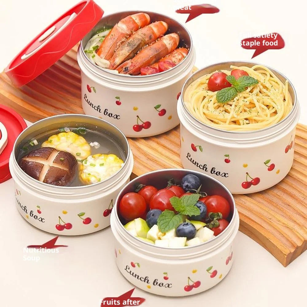 316 Stainless Steel Lunch Box Set with 440ML + 600ML + Insulated Bag Microwave Safe Leak Proof for Students / Office Workers (No FDA) - 2