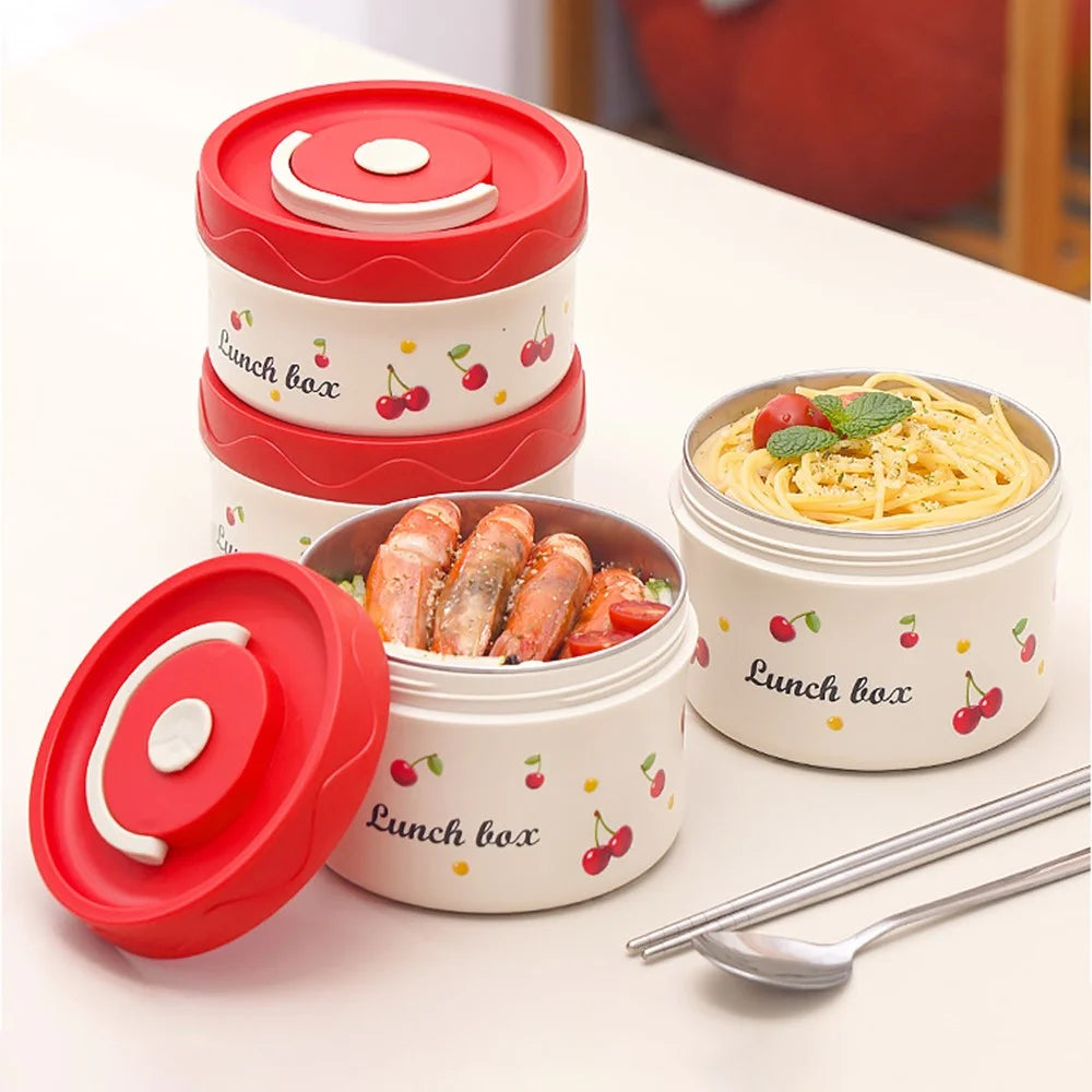 316 Stainless Steel Lunch Box Set with 2Pcs 600ML + Insulated Bag Microwave Safe Leak Proof for Students / Office Workers (No FDA) - 7