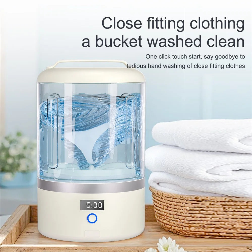 360° Deep Cleaning Mini Wireless Laundry Cup 3D Bionic Pulsator Underwear Automatic Washer 5 / 15min Wash Modes - 7