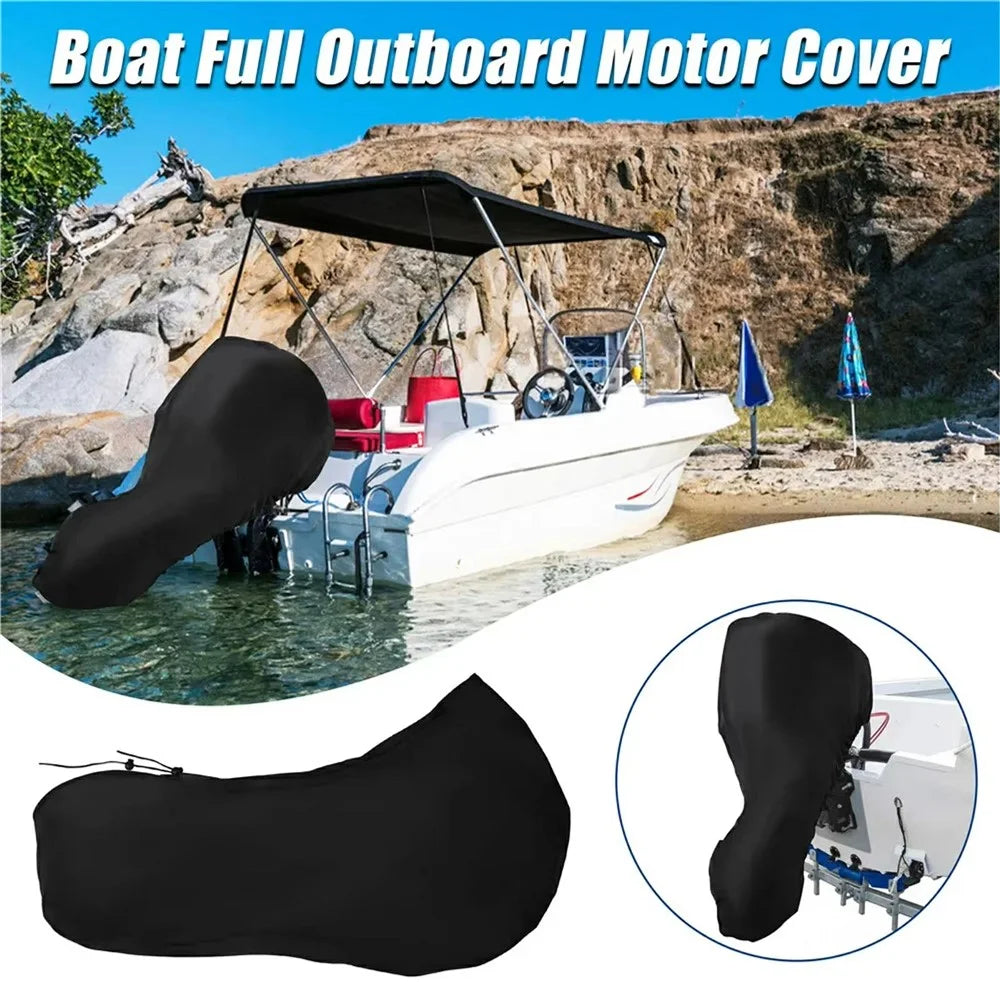 420D 20-30HP Oxford Outboard Engine Cover Waterproof Dustproof Full Coverage Boat Motor Cover 165cm Circumference 137cm Height - 2
