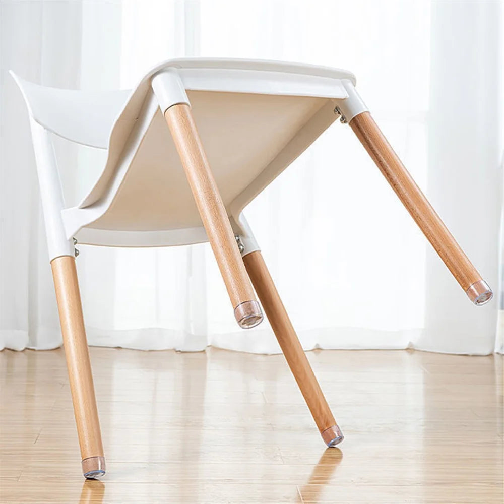 4Pcs / Set 22mm Round Furniture Leg Socks Table and Chair Feet Pad Caps Transparent Floor Protector Rubber Pad - 5