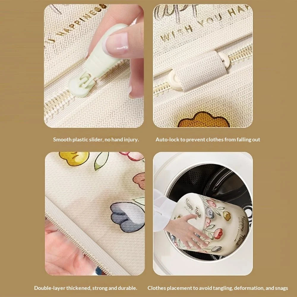 3Pcs Mesh Laundry Bags for Socks 25 x 30cm Washing Machine Wash Bags Protective Anti-Deformation Mesh Wash Bag - 4