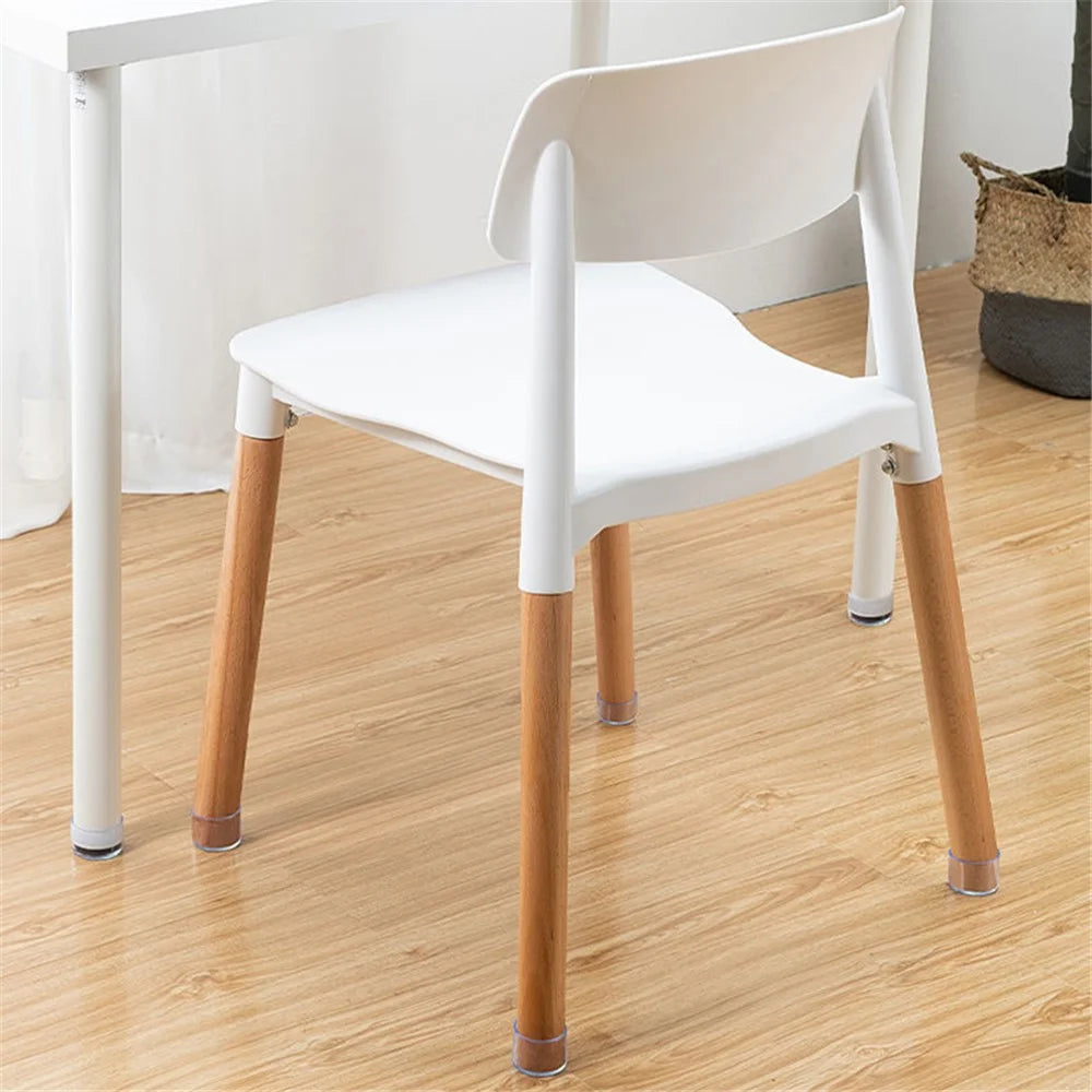 4Pcs / Set 60mm Round Furniture Legs Feet Pad Clear Rubber Floor Protector Chair Leg Caps Anti-slip Table Leg Socks - 6