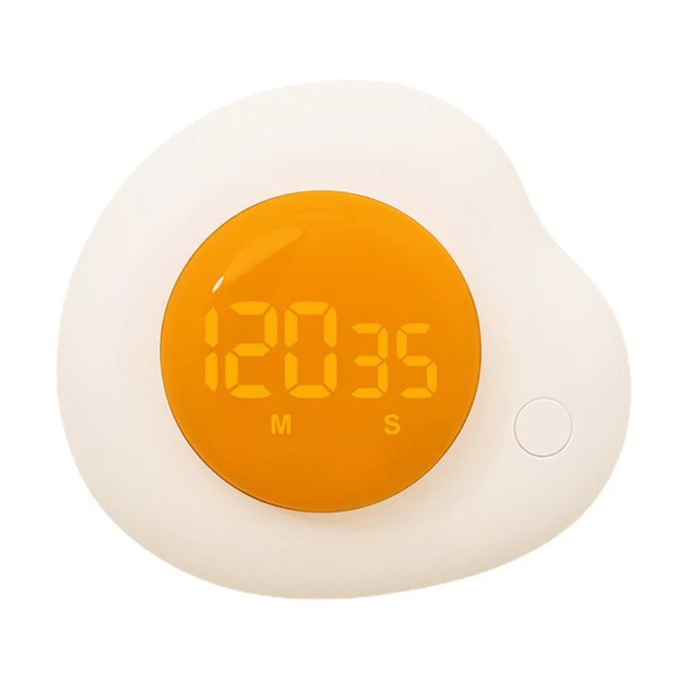 Creative Egg Magnetic Timer Kitchen Countdown Clock with Forward / Reverse Timing Modes for Cooking / Study / Work - White - 1