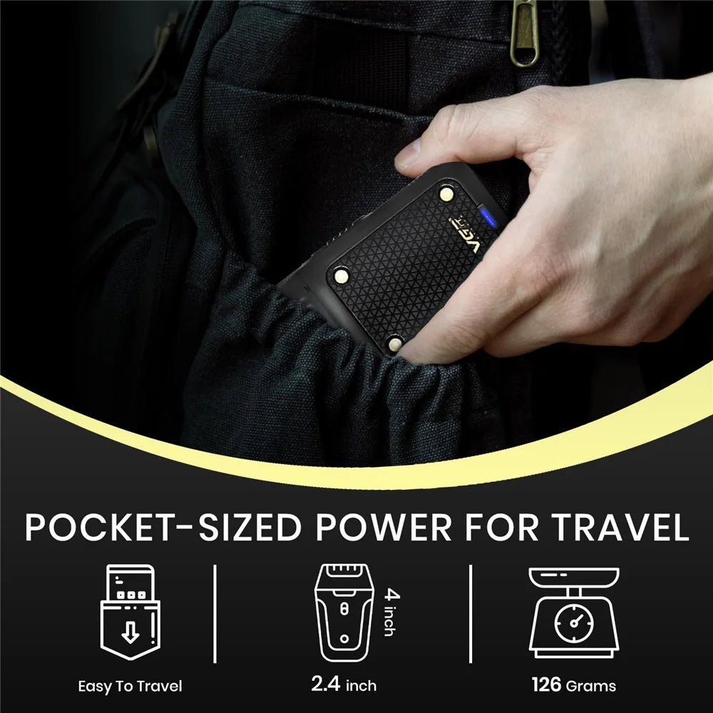 VGR V-353 Mini Electric Shaver for Men USB Rechargeable Portable Reciprocating Razor for Home Travel - Black - 5