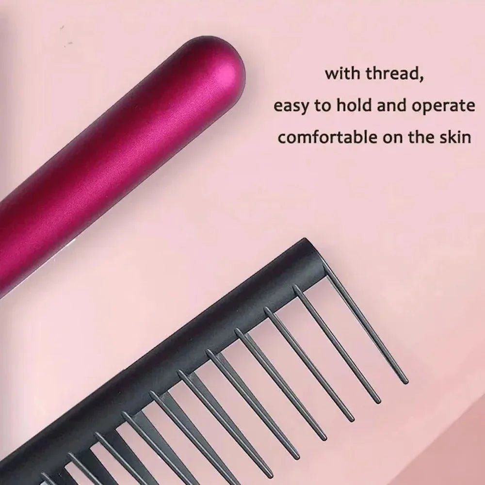 2PCS / Set Air Cushion Hair Brush Scalp Massage Comb Detangling Anti Static with Wide Tooth Comb - Rose - 4