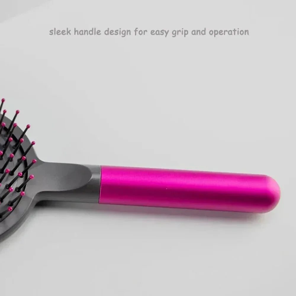 2PCS / Set Air Cushion Hair Brush Scalp Massage Comb Detangling Anti Static with Wide Tooth Comb - Rose - 6