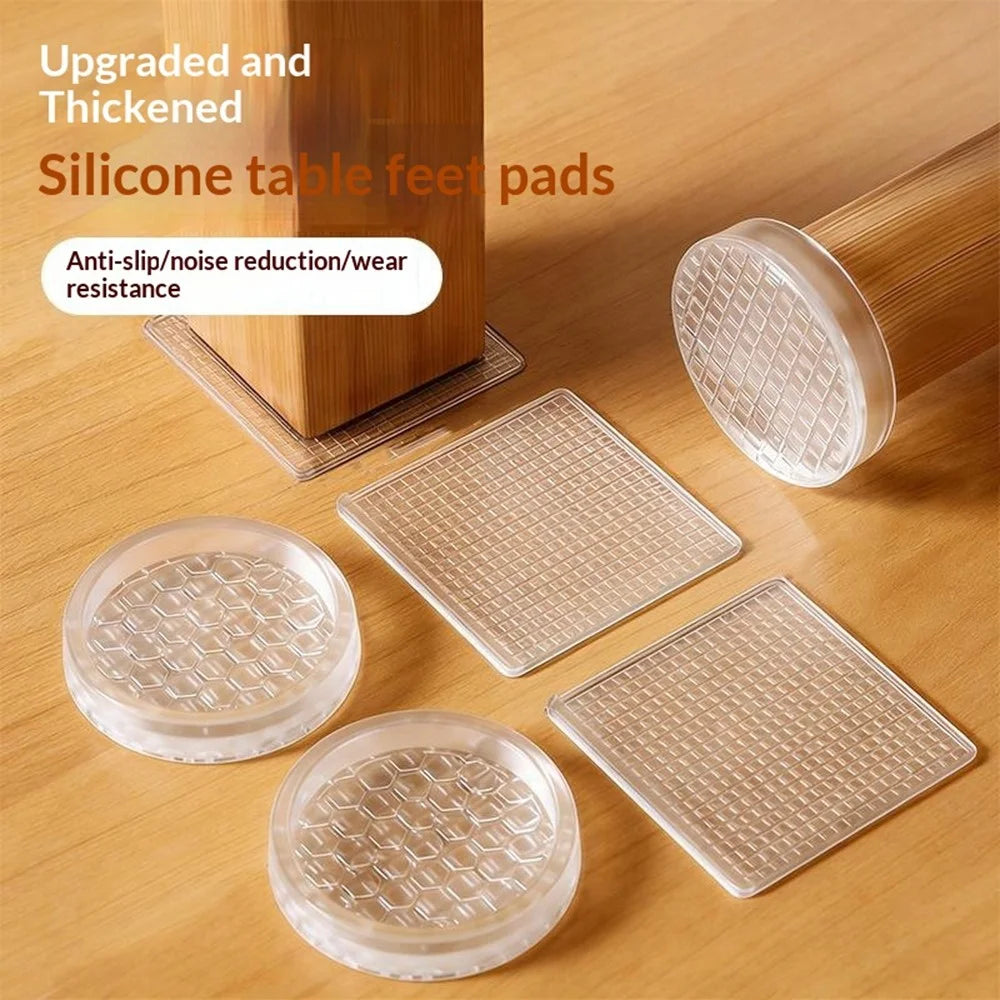 4Pcs 72.5mm Diameter Silicone Furniture Pads Round Anti-slip Noise Reduction Table Chair Sofa Leg Protectors - 2