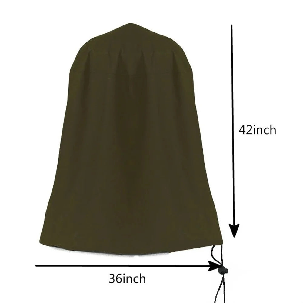 KG0119 Garden Fountain Dust Cover Waterproof Cover Outdoor Sculpture Statue Cover Protector - Black - 5