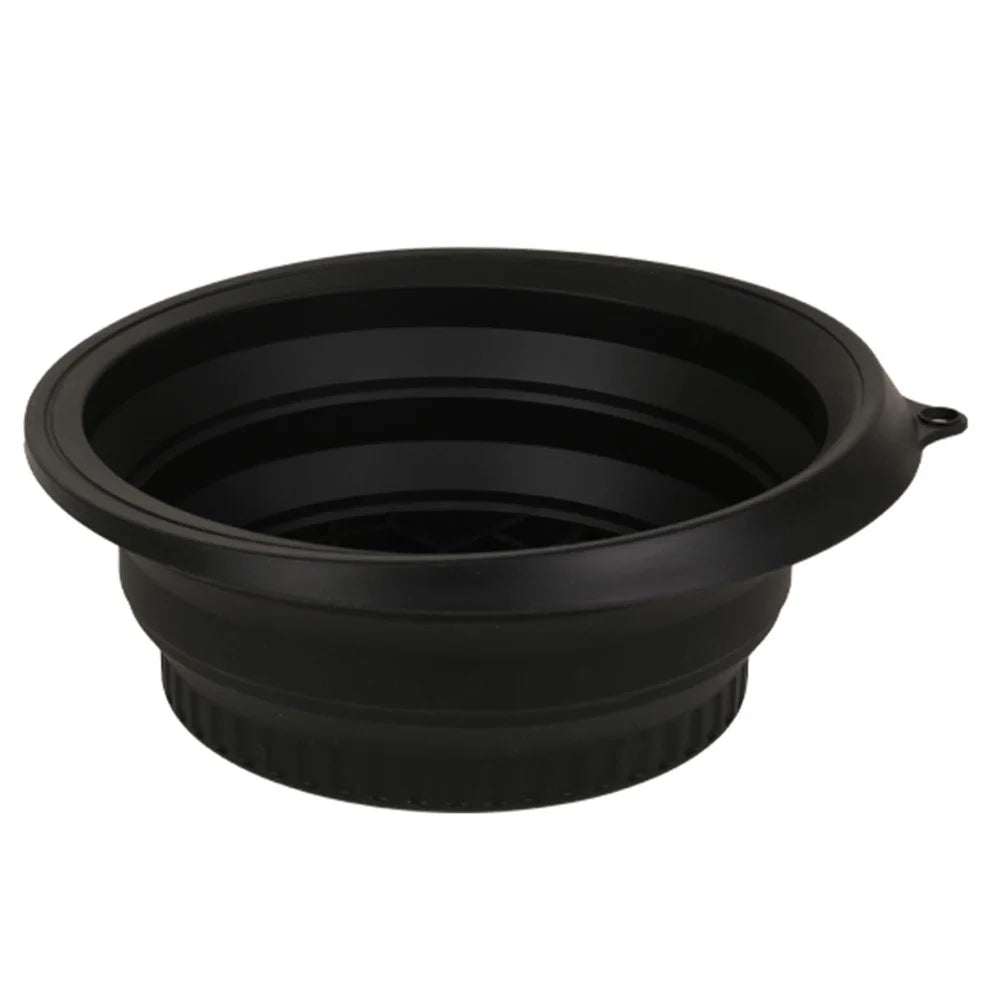 Collapsible Silicone Face Basin Ice Cold Therapy Multipurpose Foldable Washbasin for Skincare Travel (FDA Certified, BPA-Free) - Black - 1
