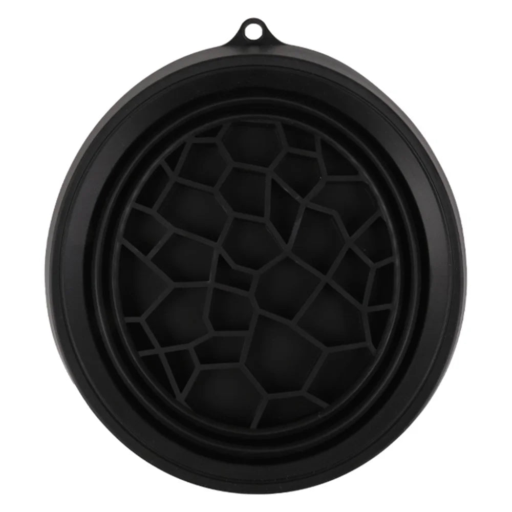 Collapsible Silicone Face Basin Ice Cold Therapy Multipurpose Foldable Washbasin for Skincare Travel (FDA Certified, BPA-Free) - Black - 2