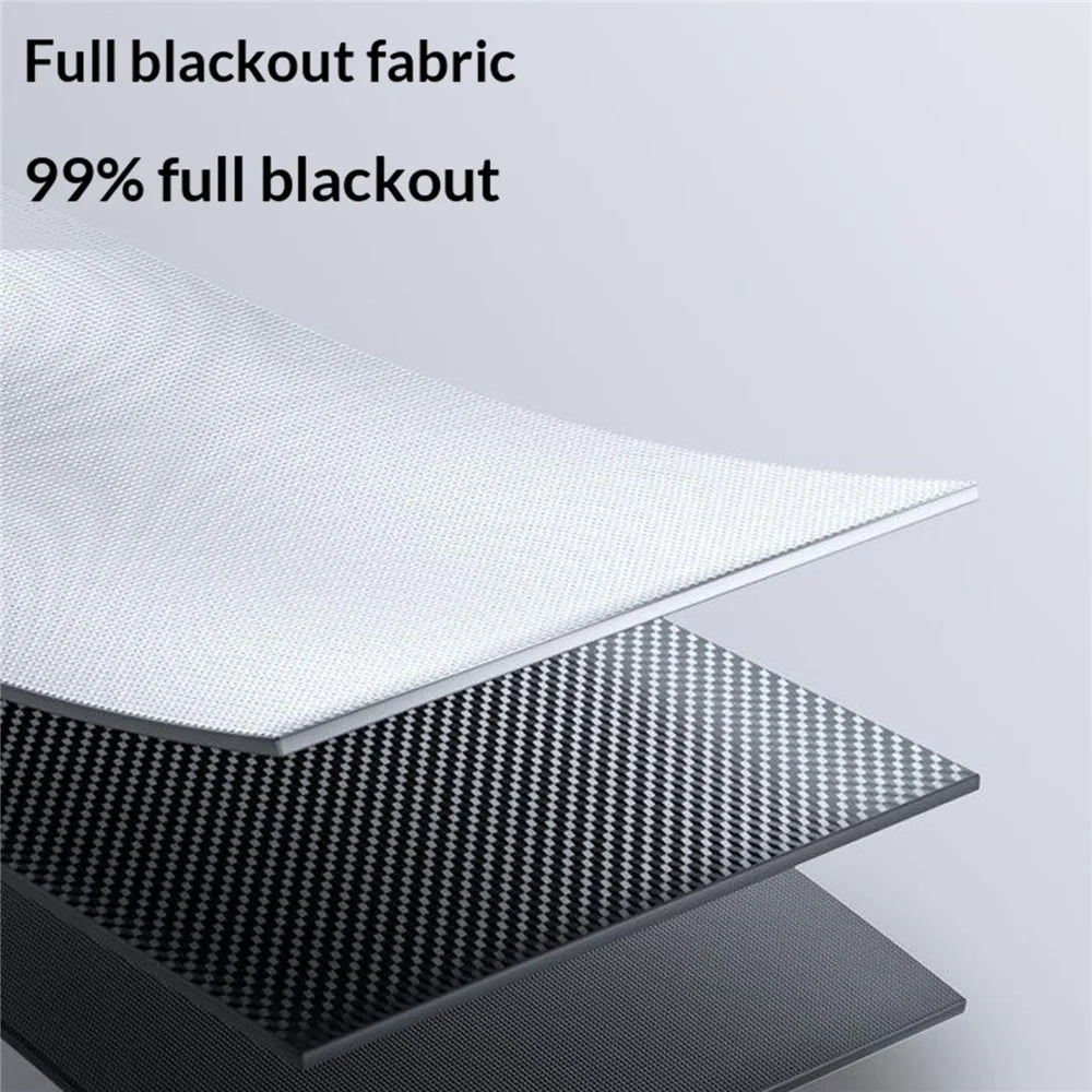 ST-5022 45x125cm Car Window Sunshade Auto Retractable Suction Cup Blackout Curtain for Car Bedroom - 4