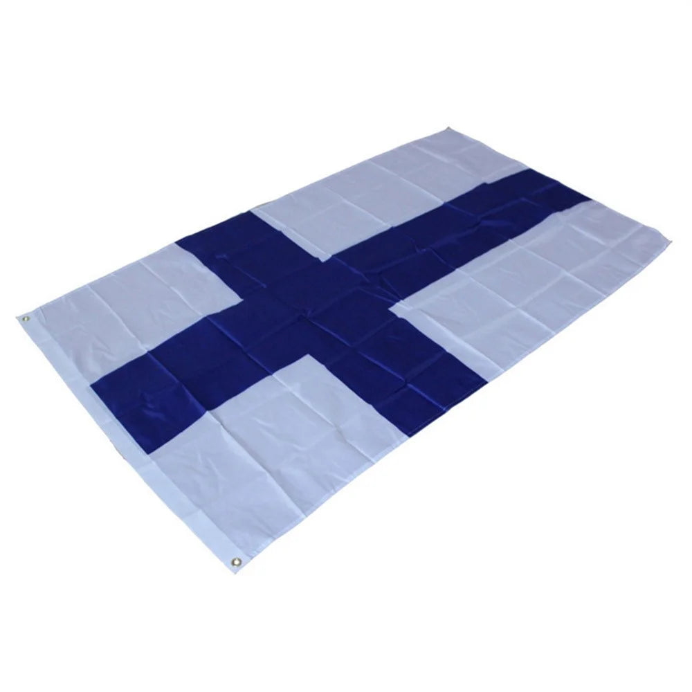 90x150cm 3x5ft Finland Flag Polyester Finnish National Banner with Grommets for Outdoor Party Decoration - 3