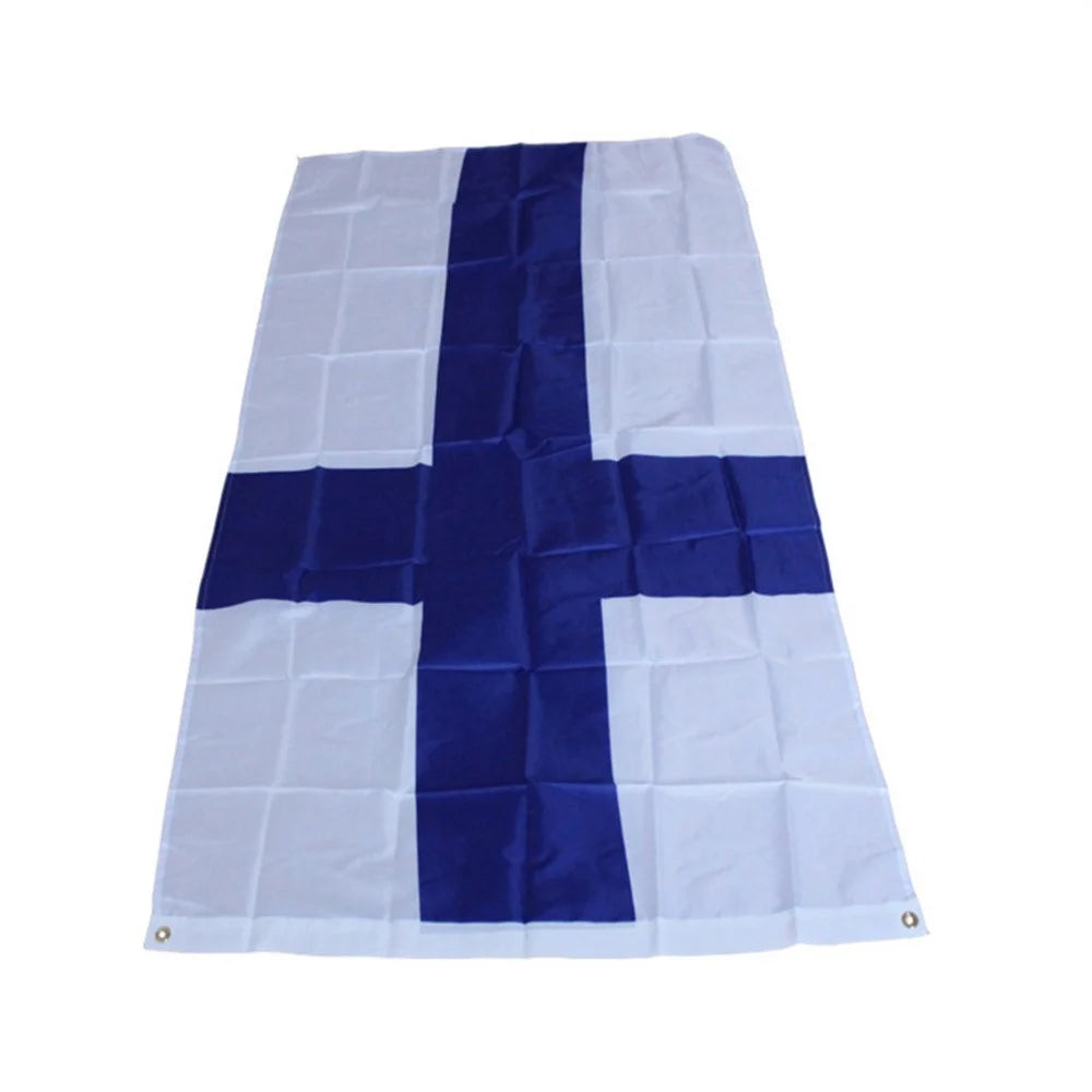 90x150cm 3x5ft Finland Flag Polyester Finnish National Banner with Grommets for Outdoor Party Decoration - 5