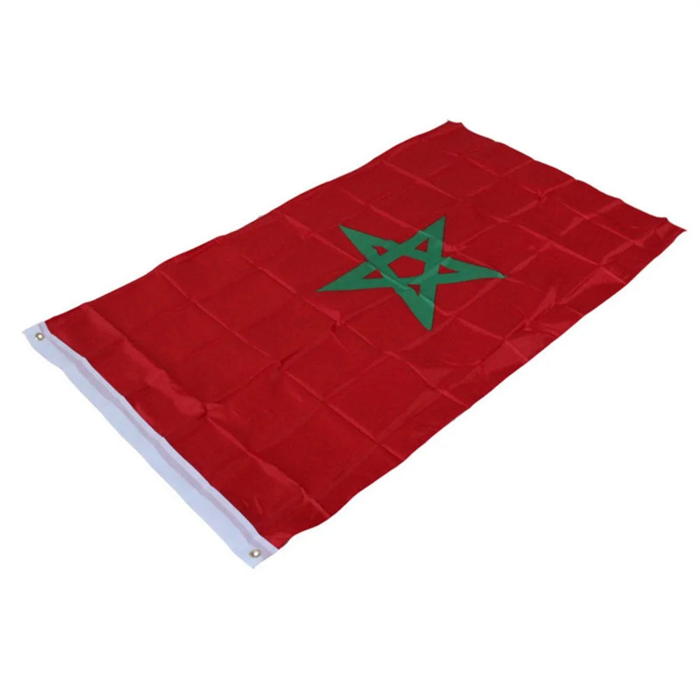 90x150cm 3x5ft Morocco Flag Polyester National Flag with Grommets for Outdoor Indoor - 3