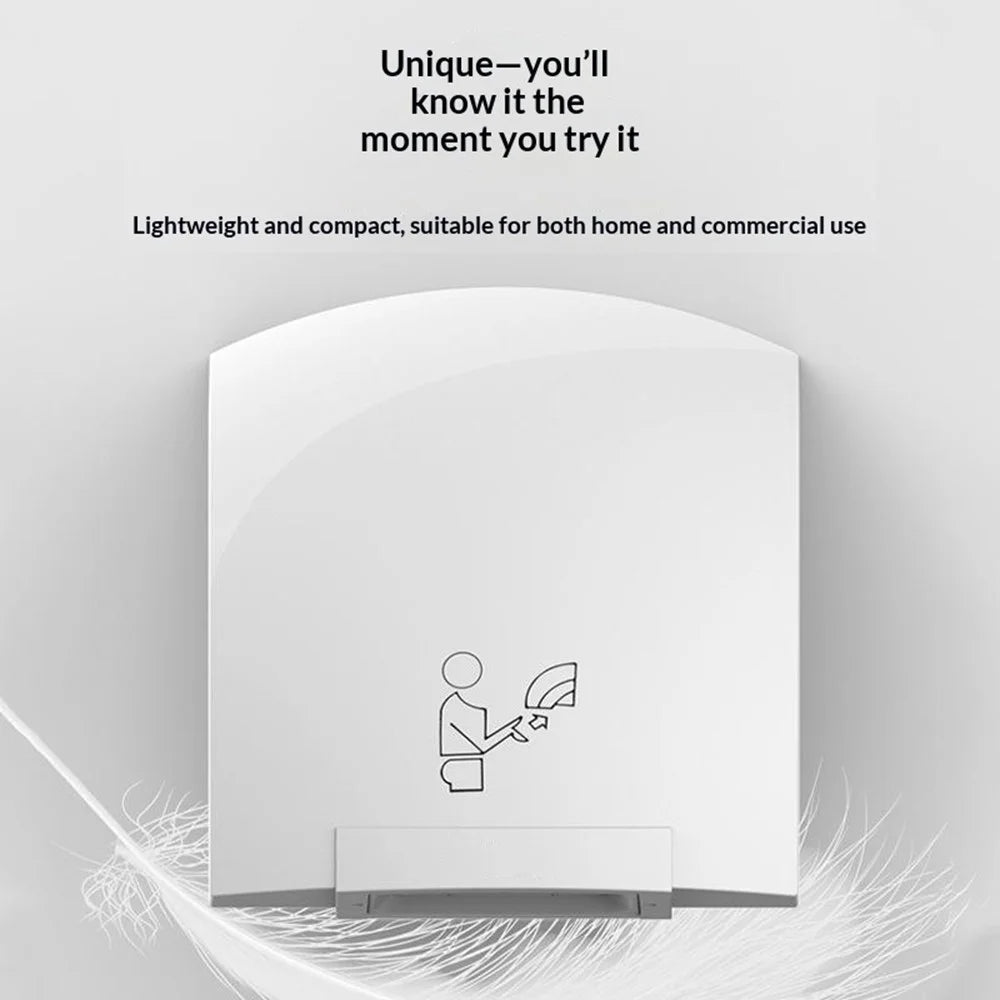 905 Cold Hot Air Automatic Hand Dryer 1200W Electric Wall Mount Sensor Hand Drying Machine for Home Office - White / EU Plug - 3