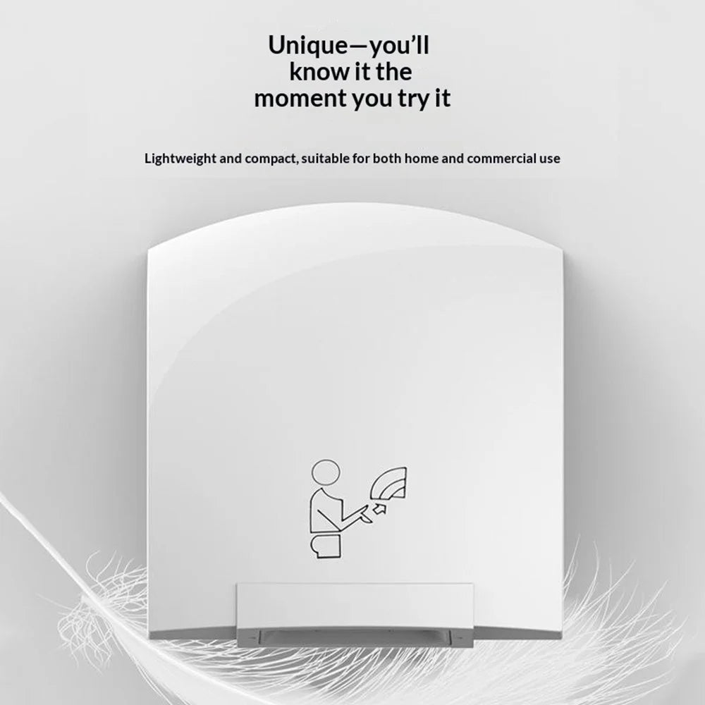 905 Hot Air Automatic Hand Dryer 1200W Electric Wall Mount Sensor Hand Drying Machine for Home Office - White / EU Plug - 3