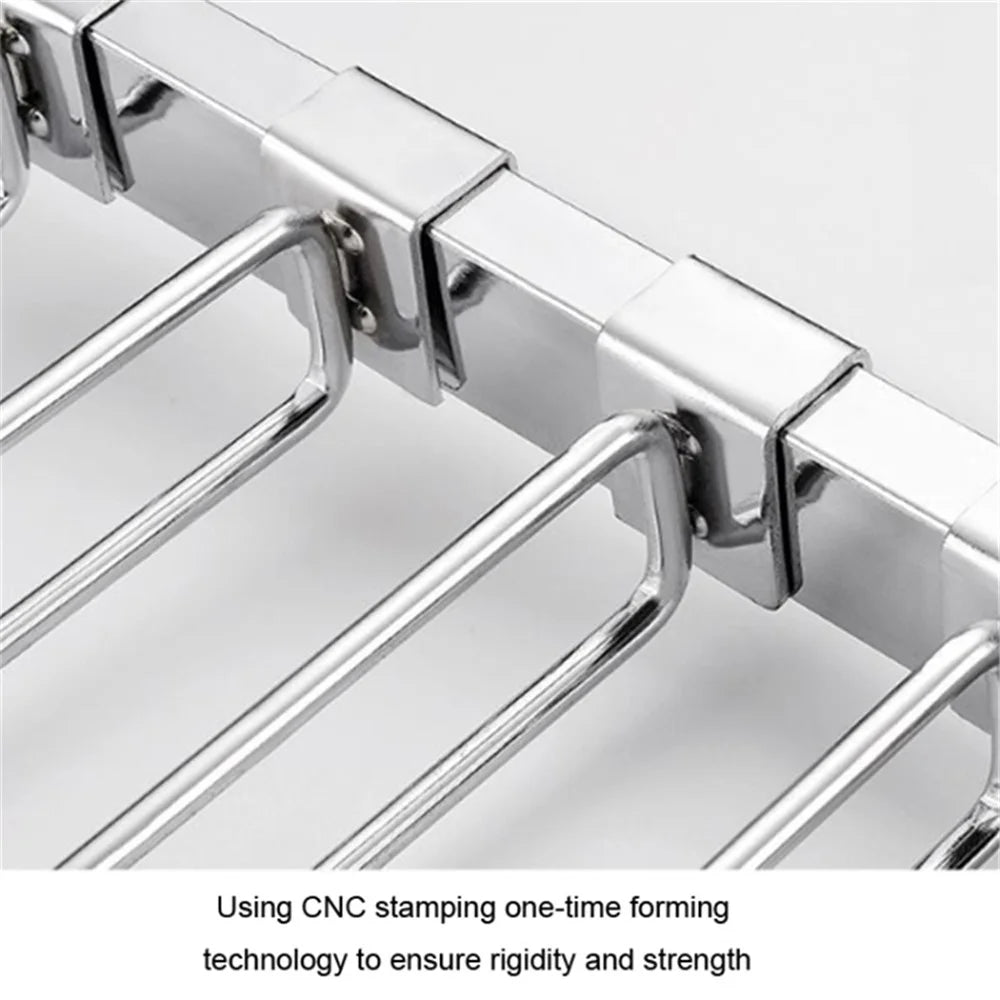 10PCS 10CM Supermarket Square Tube Hanging Rack Cold Rolled Steel Hanger Double-Rod Hanging Organizer - 3