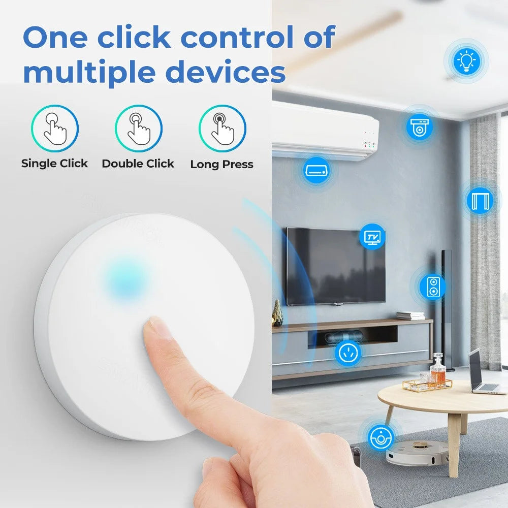 SYT004 Tuya Smart Home Zigbee Wireless Switch Battery-Powered Mini Scene Button - 5