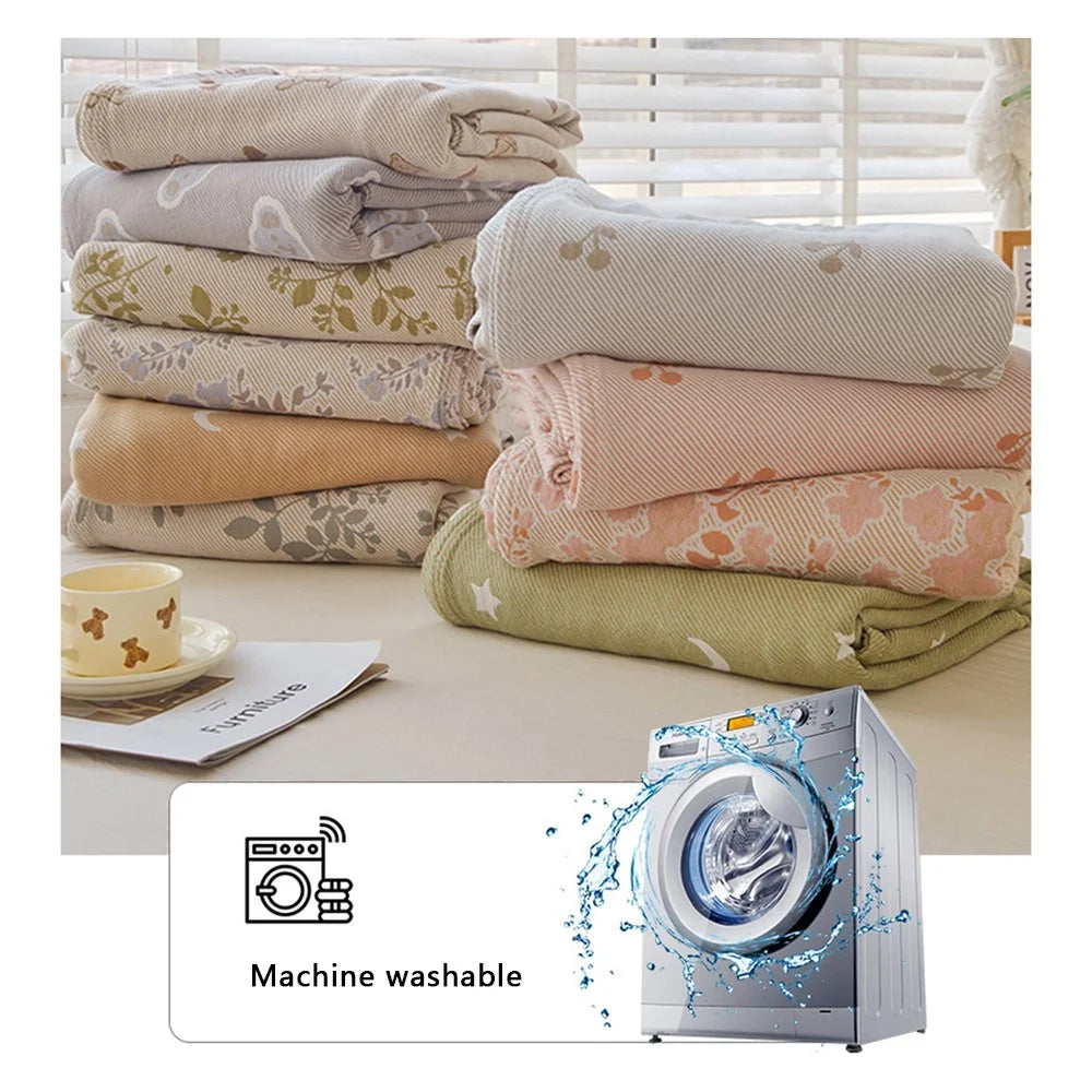 200x230cm Class A Cotton Gauze Blanket Summer Towel Quilt Air Conditioning Blanket - Cookie Bear - 5