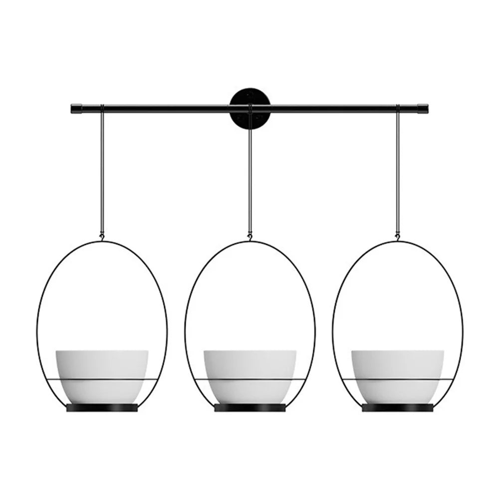 001- ZJY-GT3 ZJY-GT2 Set of 3 Hanging Plant Hangers Detachable Wall-Mounted Flower Pot Holder - Black - 4