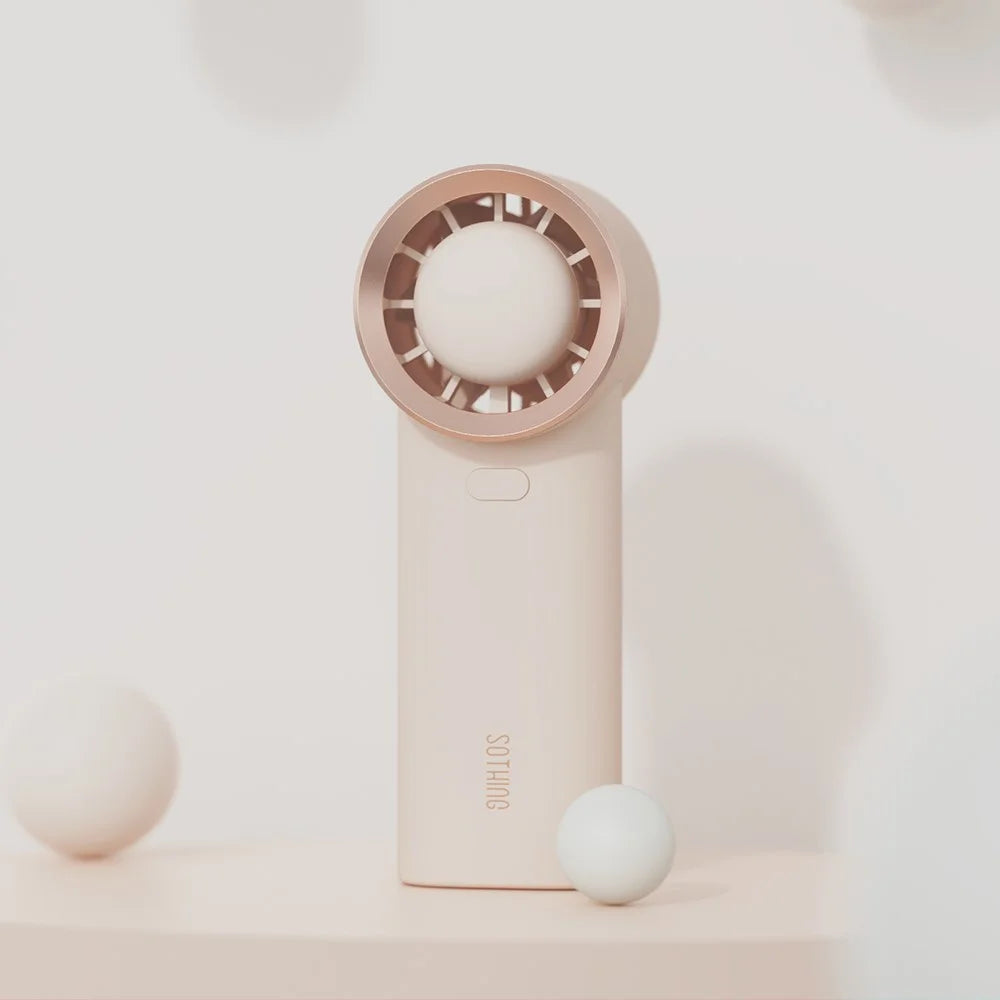 SOTHING 3600mAh Turbo Handheld Fan USB Rechargeable Bladeless Summer Cooling Fan - White - 2