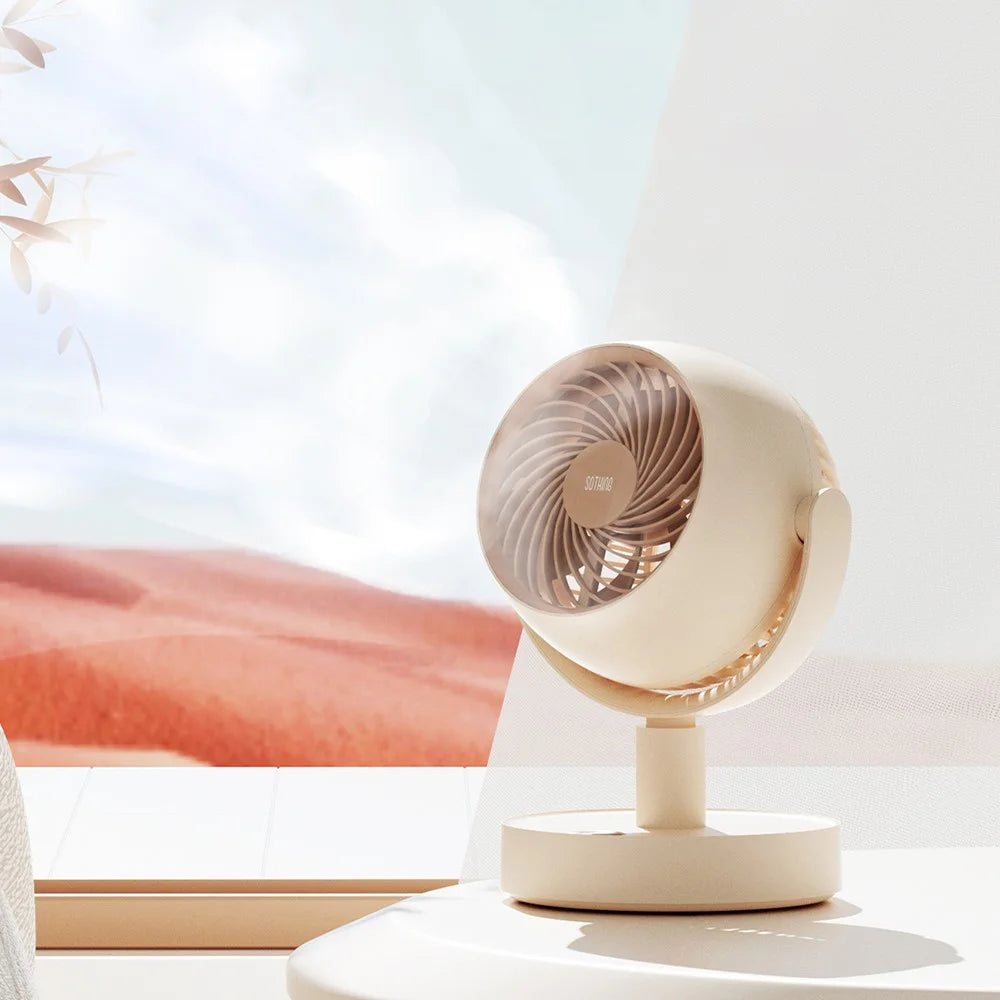 SOTHING Desktop Cooling Fan Built-In 4000mAh Battery Portable Small Fan with 5 Gear Speed - 7