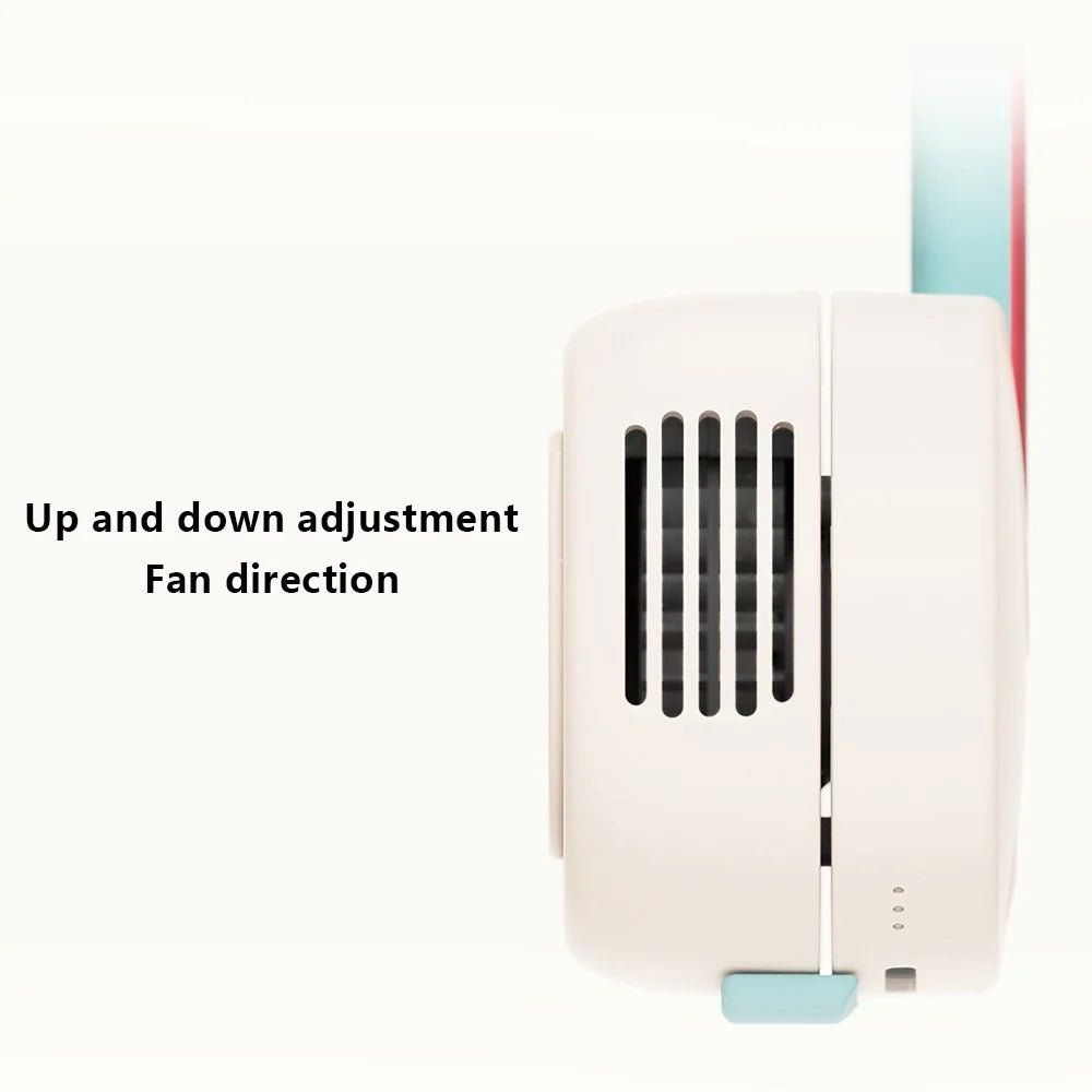 ZOYZOII F8 Three Speeds Cooling Fan Children Bladeless Neck Hanging Fan - Bowknot - 4