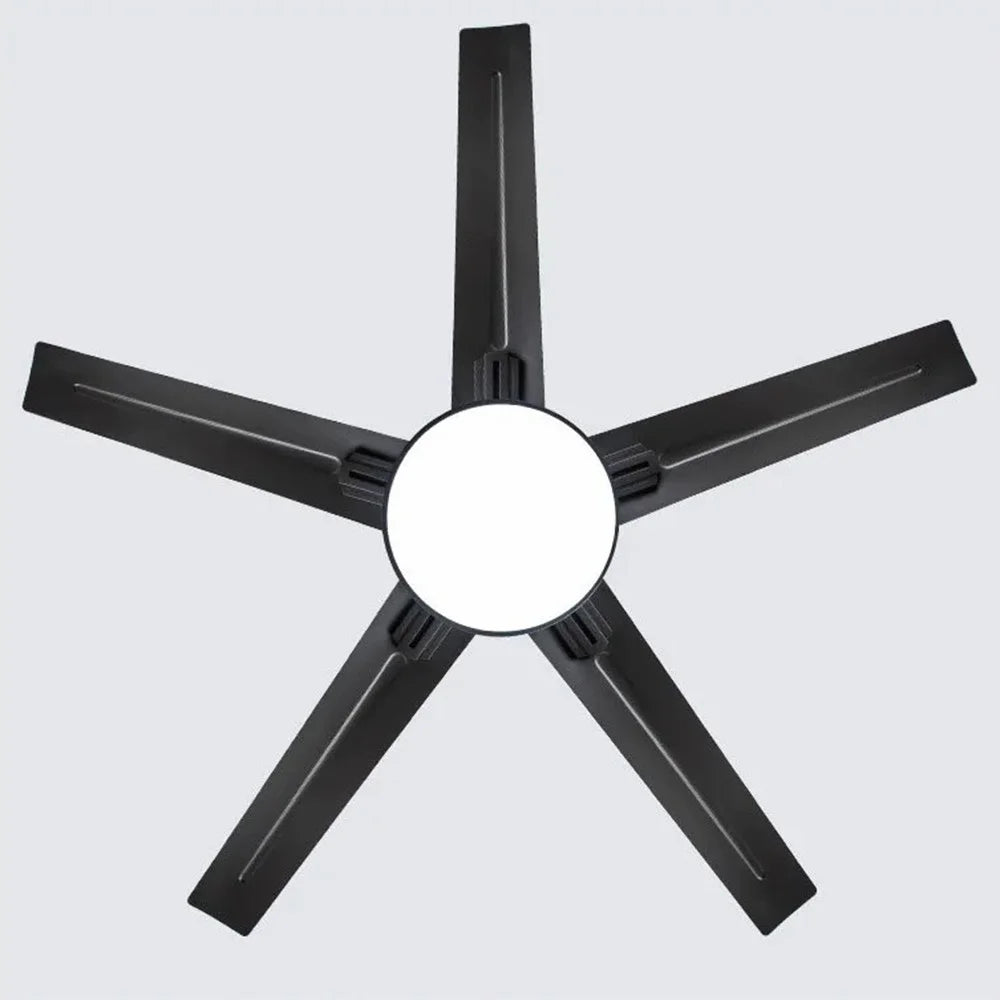 42-inch Integrated Chandelier Iron Blade Ceiling Fan Lamp with Remote Control and Wall Control - Black - 6